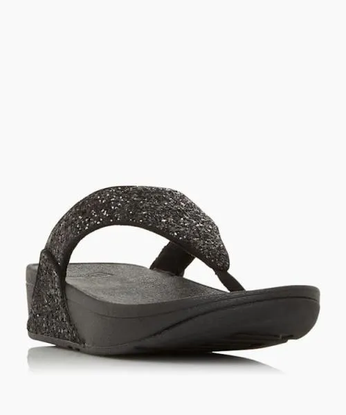 Women Flat Sandals Dune London Lulu Glitter 8211 Black Black Women Flat Sandals Dune London Lulu Glitter 8211 Black Black