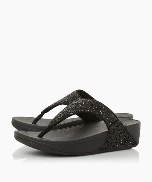 Women Flat Sandals Dune London Lulu Glitter 8211 Black Black Women Flat Sandals Dune London Lulu Glitter 8211 Black Black