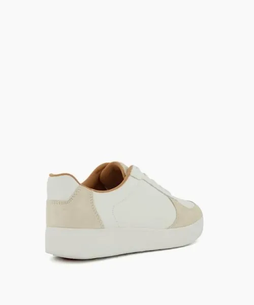 Women Flat Shoes Dune London Rally Panel 8211 White White Women Flat Shoes Dune London Rally Panel 8211 White White