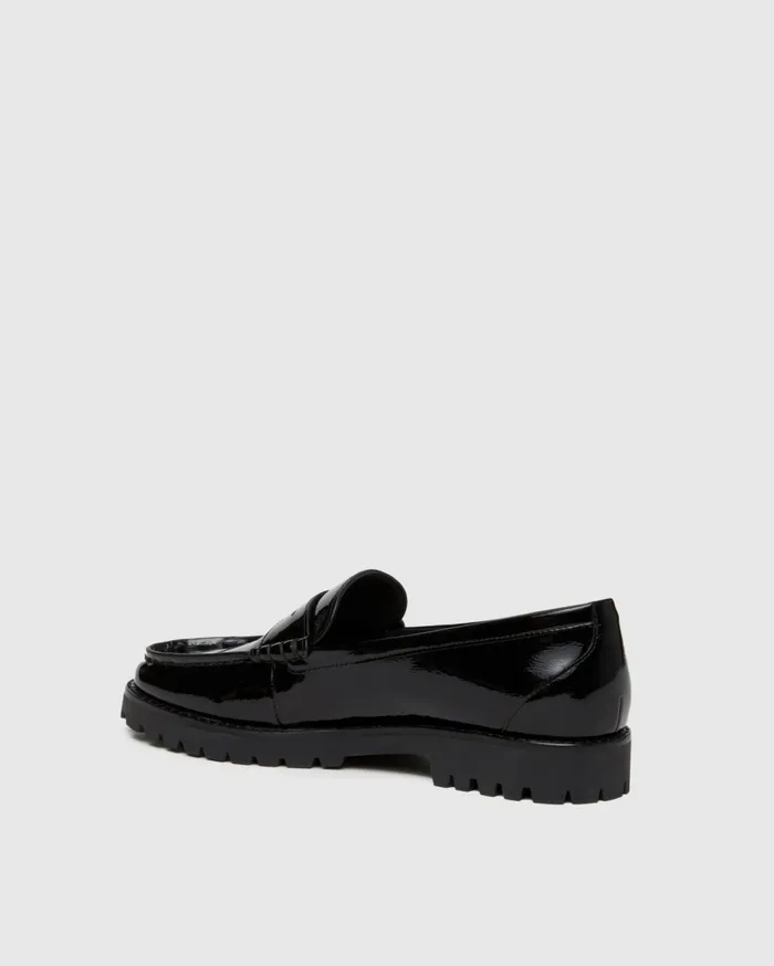 Women Flats PAIGE Ellis Loafer 8211 Black Patent Leather Women Flats PAIGE Ellis Loafer 8211 Black Patent Leather