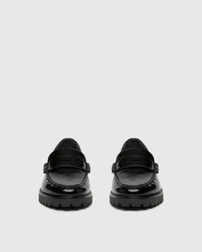 Women Flats PAIGE Ellis Loafer 8211 Black Patent Leather Women Flats PAIGE Ellis Loafer 8211 Black Patent Leather