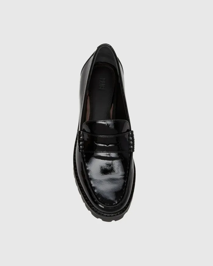 Women Flats PAIGE Ellis Loafer 8211 Black Patent Leather Women Flats PAIGE Ellis Loafer 8211 Black Patent Leather
