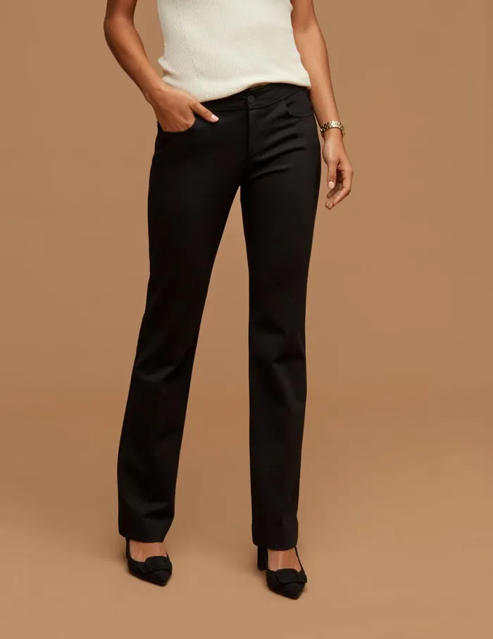 Women Fly Front Bootleg Black Anne Klein Bottoms