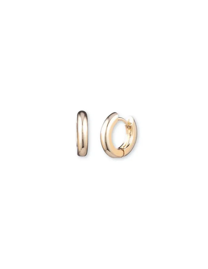 Women GoldTone Huggie Hoop Earrings Anne Klein Pierced Earrings