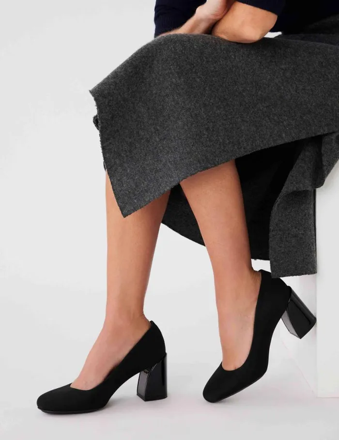 Women Graham Black Patent Anne Klein Heels