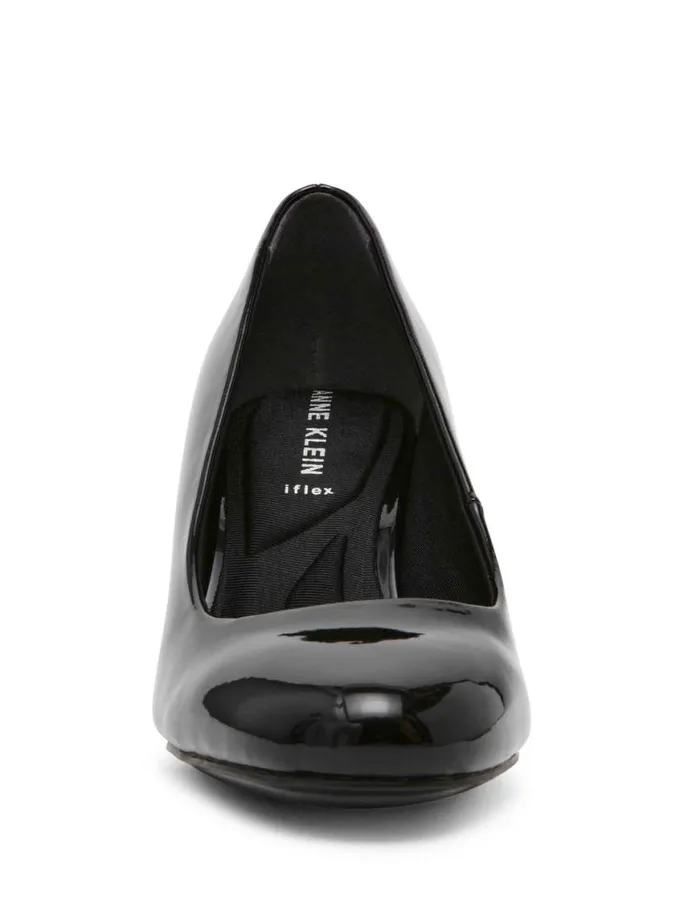 Women Graham Black Patent Anne Klein Heels