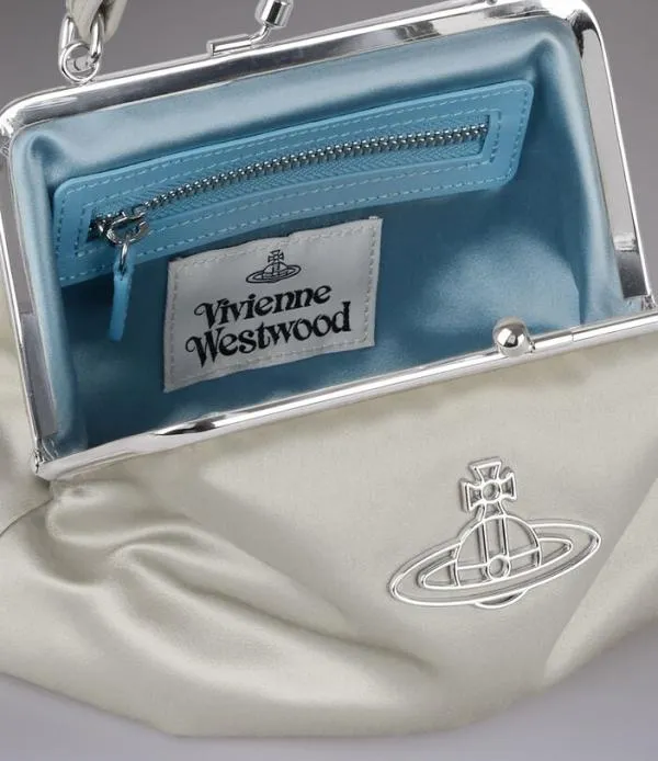 Women Granny Frame Purse Silver Viviennewestwood Bridal
