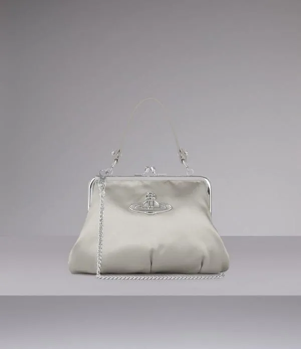 Women Granny Frame Purse Silver Viviennewestwood Bridal