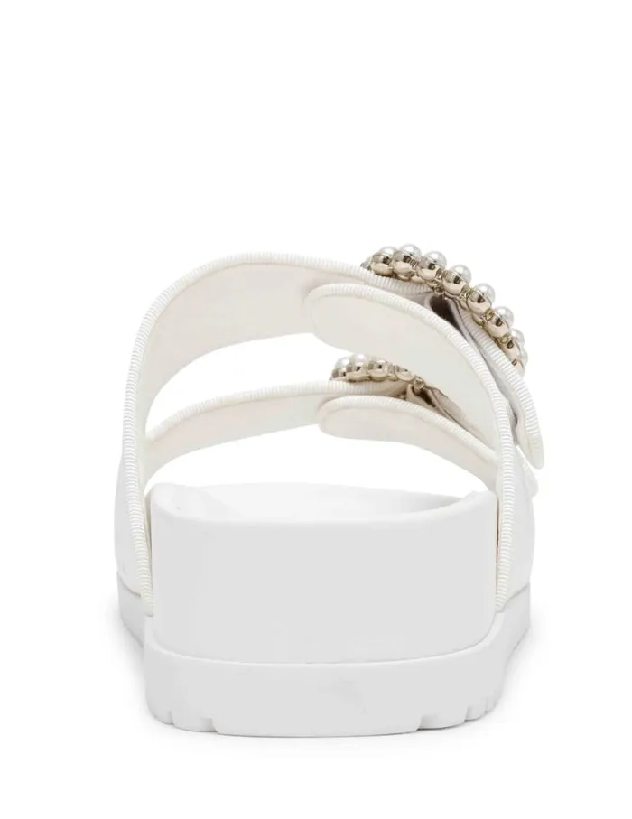 Women Happy Pink Raffia Anne Klein Sandals and Slides