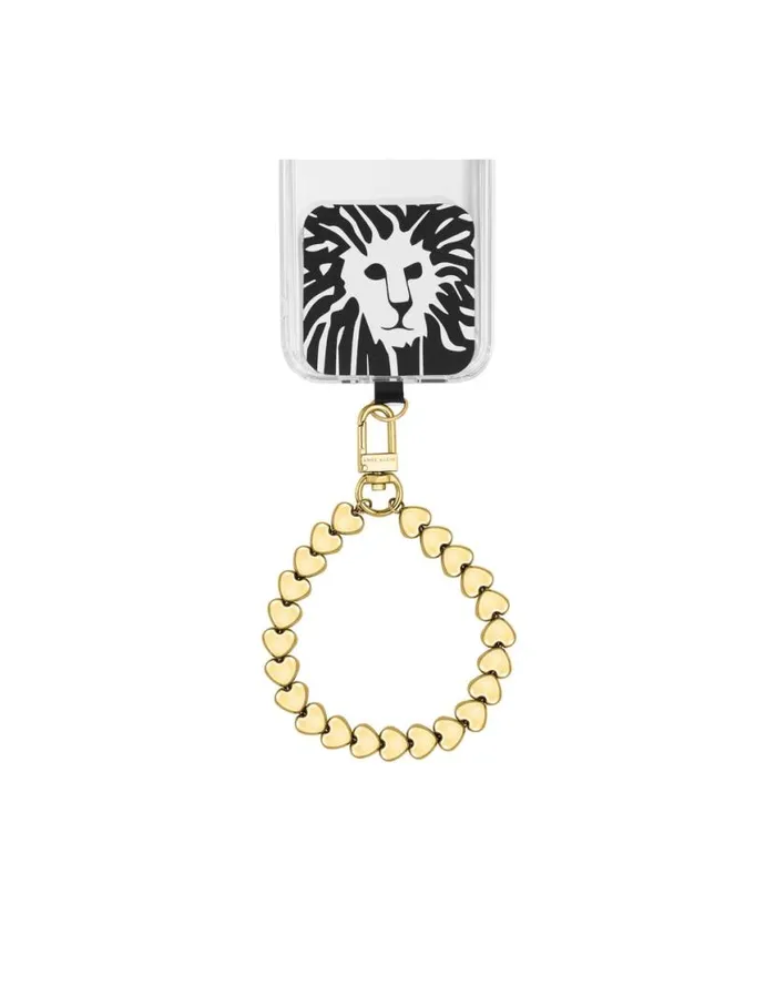 Women Heart Link Wrist Strap For Iphone Goldtone Anne Klein Watches