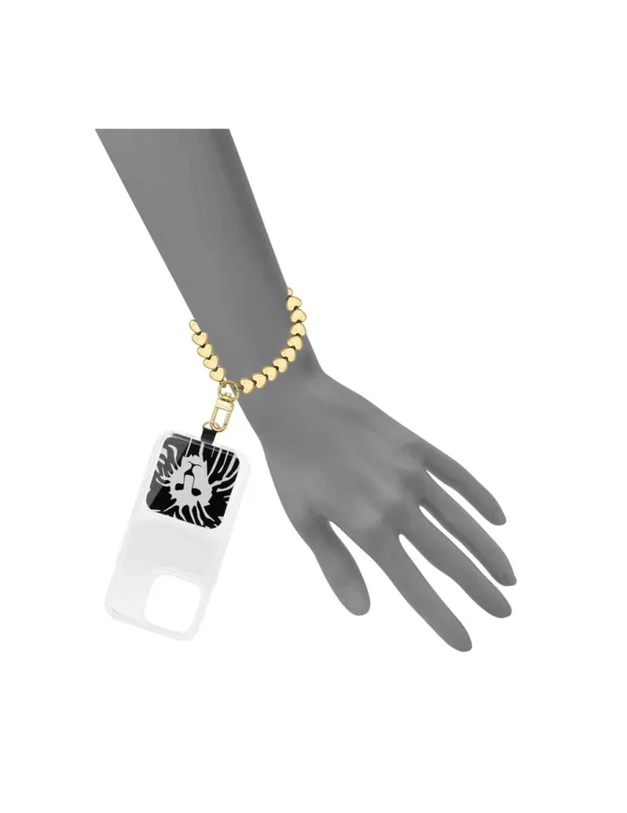 Women Heart Link Wrist Strap For Iphone Goldtone Anne Klein Watches