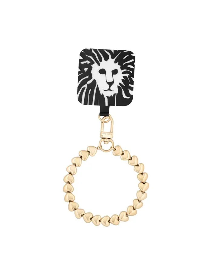 Women Heart Link Wrist Strap For Iphone Goldtone Anne Klein Watches