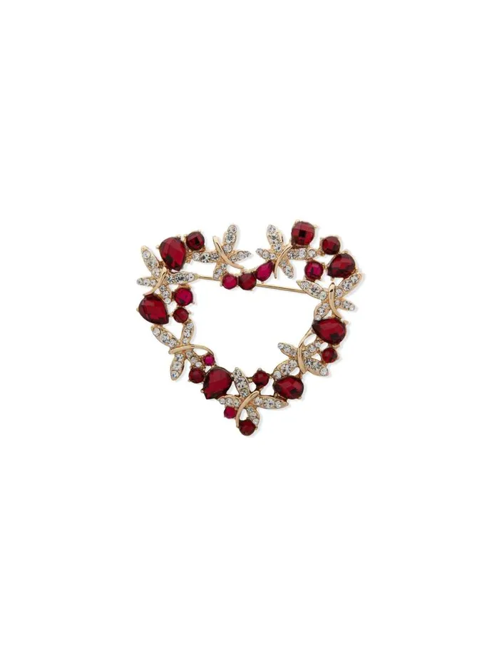 Women Heart Wreath Brooch Anne Klein Brooches