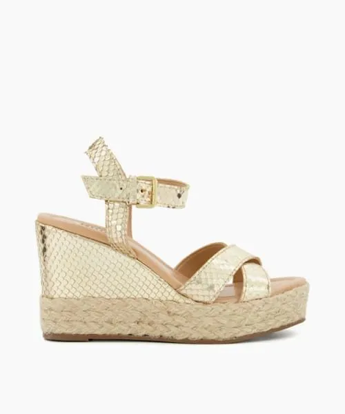 Women Heeled Sandals Dune London Kind 8211 Gold Metallic