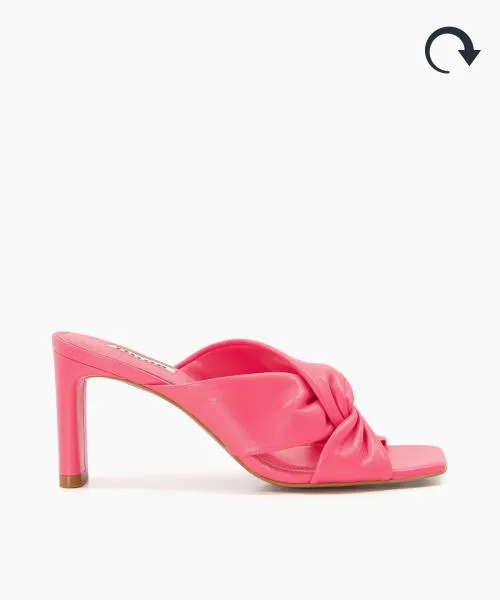 Women Heeled Sandals Dune London Magnet 8211 Pink Pink Leather Women Heeled Sandals Dune London Magnet 8211 Pink Pink Leather