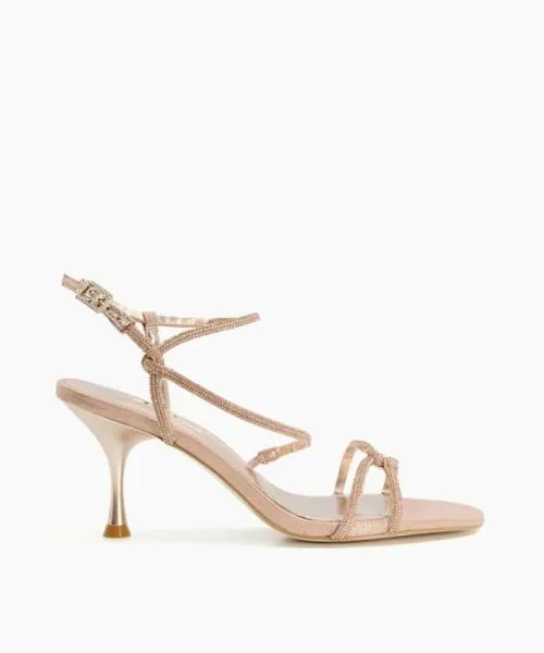 Women Heeled Sandals Dune London Majestys 8211 Gold Metallic