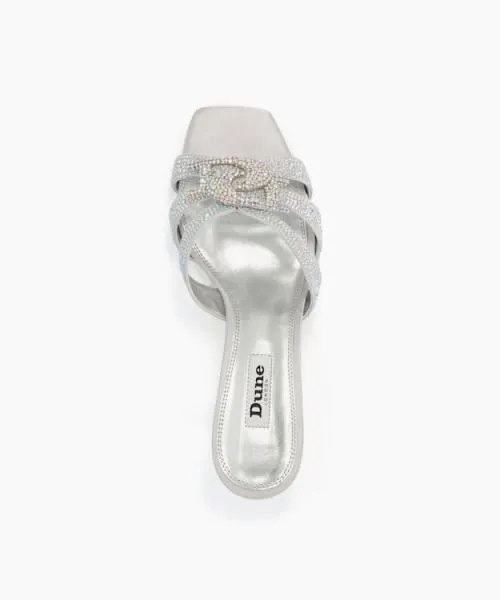 Women Heeled Sandals Dune London Manor 8211 Silver Metallic Women Heeled Sandals Dune London Manor 8211 Silver Metallic
