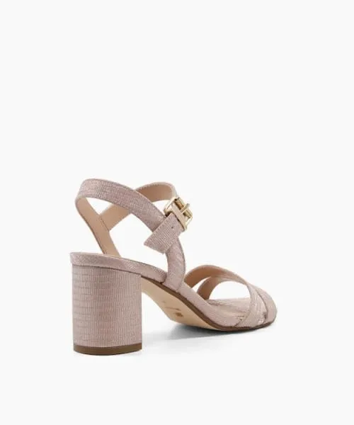 Women Heeled Sandals Dune London Merisa 8211 Rose Gold Metallic Fabric Women Heeled Sandals Dune London Merisa 8211 Rose Gold Metallic Fabric