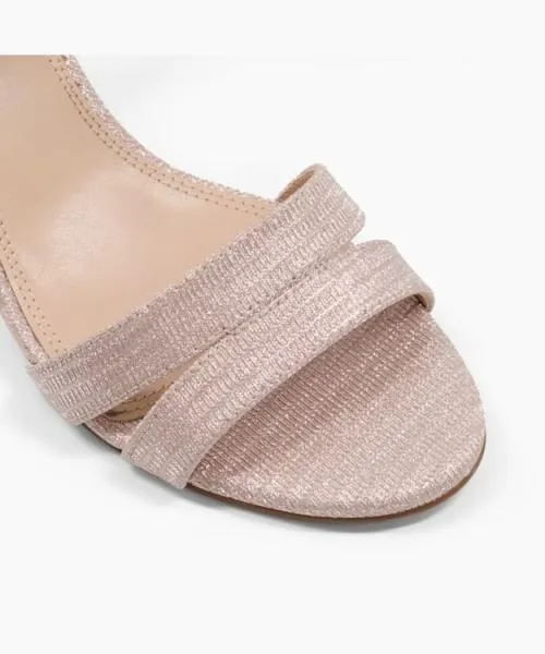 Women Heeled Sandals Dune London Merisa 8211 Rose Gold Metallic Fabric Women Heeled Sandals Dune London Merisa 8211 Rose Gold Metallic Fabric