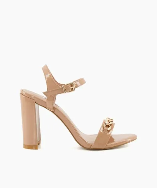 Women Heeled Sandals Dune London Metric 8211 Camel Brown