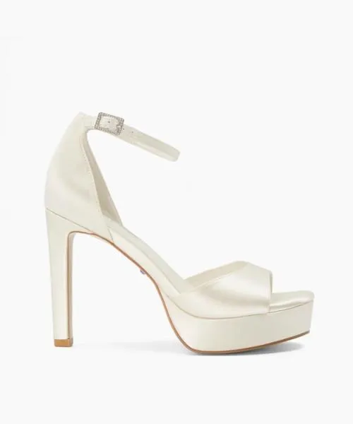 Women Heeled Sandals Dune London Mistia 8211 Ivory White