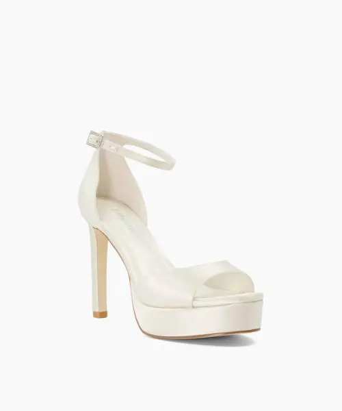 Women Heeled Sandals Dune London Mistia 8211 Ivory White Women Heeled Sandals Dune London Mistia 8211 Ivory White
