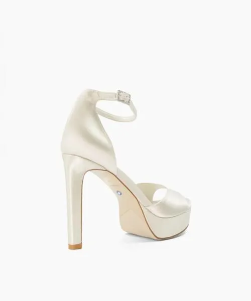 Women Heeled Sandals Dune London Mistia 8211 Ivory White Women Heeled Sandals Dune London Mistia 8211 Ivory White