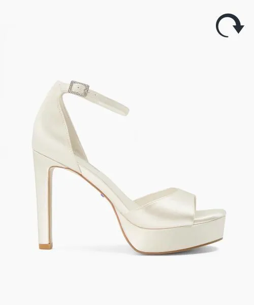 Women Heeled Sandals Dune London Mistia 8211 Ivory White Women Heeled Sandals Dune London Mistia 8211 Ivory White