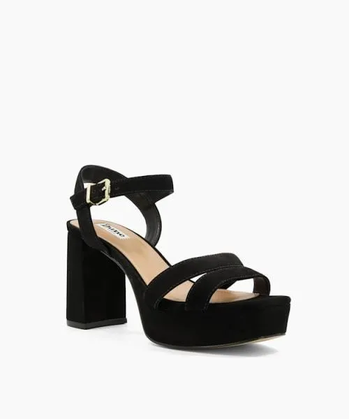 Women Heeled Sandals Dune London Molten 8211 Black Black Suede Women Heeled Sandals Dune London Molten 8211 Black Black Suede