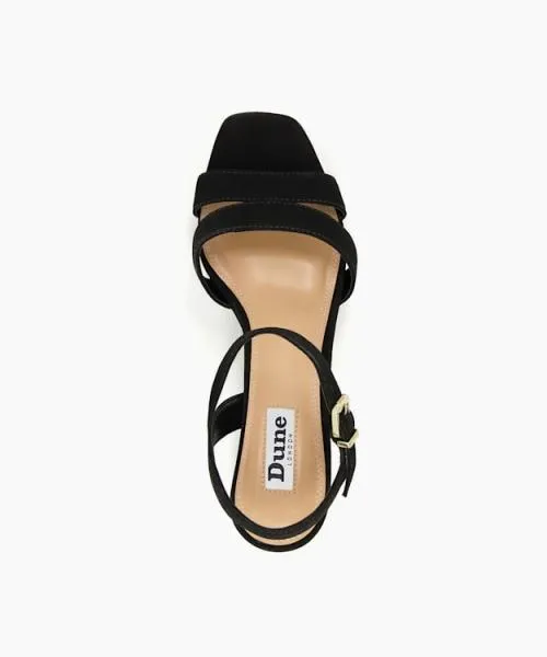 Women Heeled Sandals Dune London Molten 8211 Black Black Suede Women Heeled Sandals Dune London Molten 8211 Black Black Suede