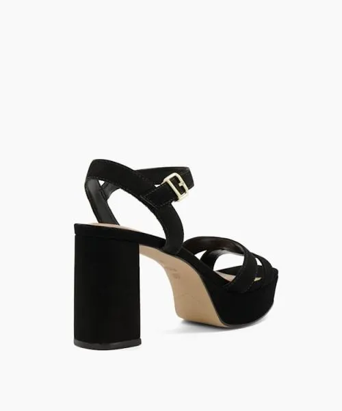 Women Heeled Sandals Dune London Molten 8211 Black Black Suede Women Heeled Sandals Dune London Molten 8211 Black Black Suede