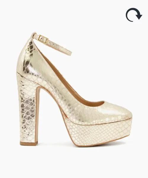 Women Heels Dune London Artist 8211 Gold Metallic Women Heels Dune London Artist 8211 Gold Metallic