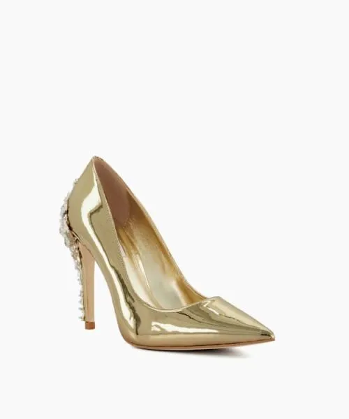Women Heels Dune London Audley 8211 Gold Metallic Women Heels Dune London Audley 8211 Gold Metallic