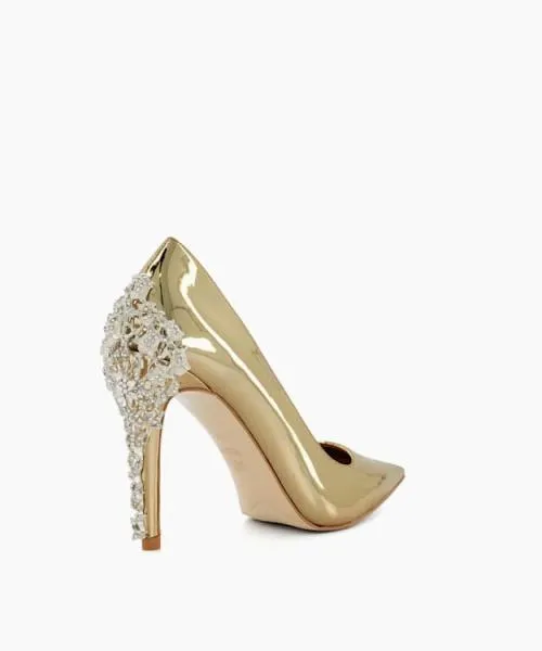 Women Heels Dune London Audley 8211 Gold Metallic Women Heels Dune London Audley 8211 Gold Metallic