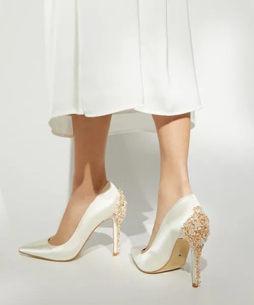 Women Heels Dune London Boutiques 8211 Ivory White Women Heels Dune London Boutiques 8211 Ivory White