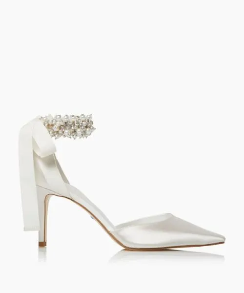 Women Heels Dune London Clarette 8211 Ivory White
