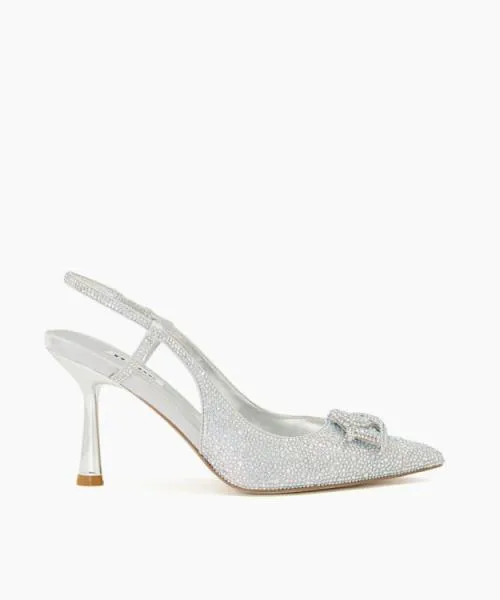 Women Heels Dune London Create 8211 Silver Metallic