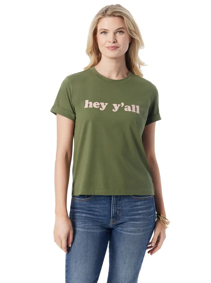 Women Ike Tee In Bronze Green Jessica Simpson Tops and Tees