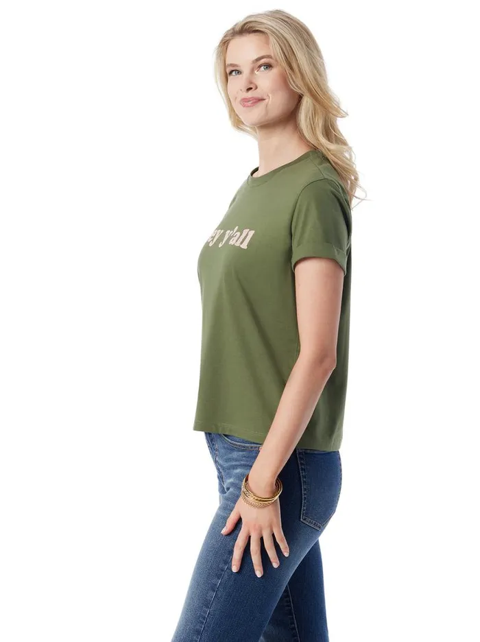 Women Ike Tee In Bronze Green Jessica Simpson Tops and Tees