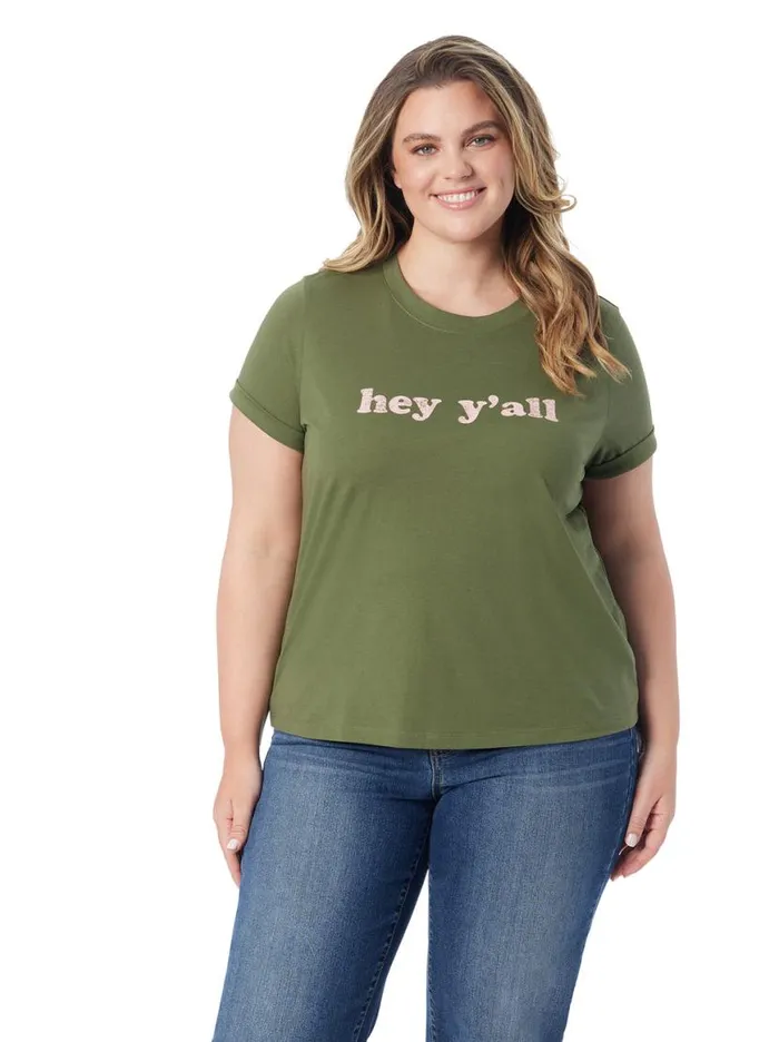 Women Ike Tee In Bronze Green Jessica Simpson Tops and Tees