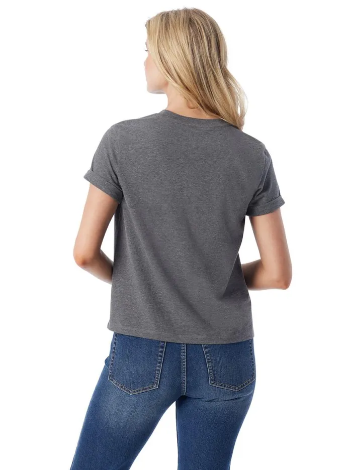 Women Ike Tee In Dark Heather Grey Jessica Simpson Tops and Tees