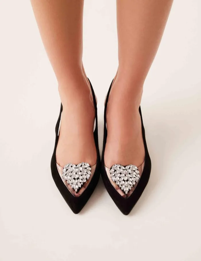 Women Inviting Dress Pump Black Suede Anne Klein Heels