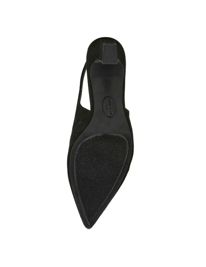 Women Inviting Dress Pump Black Suede Anne Klein Heels