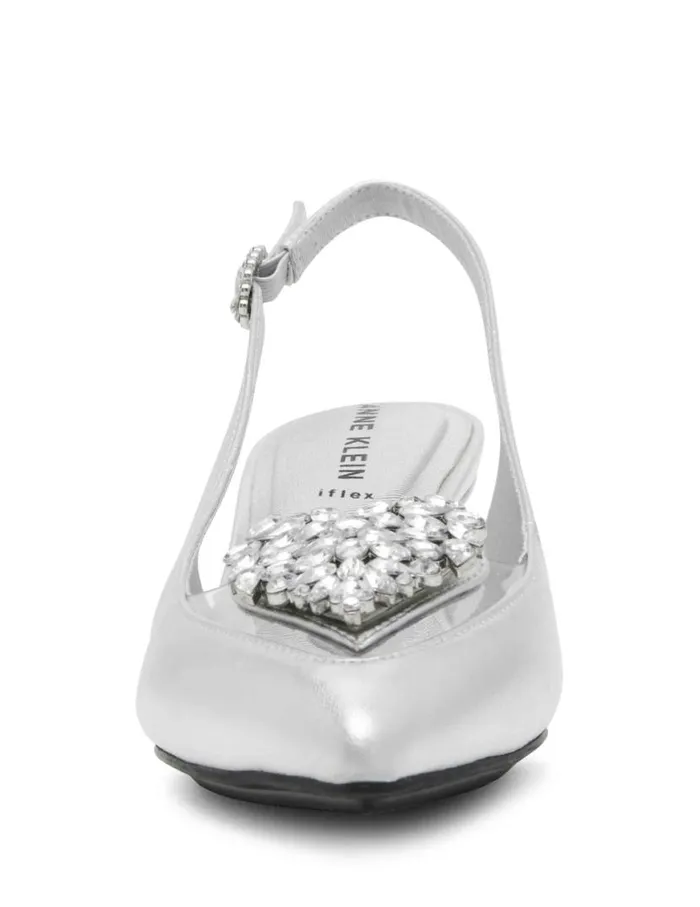 Women Inviting Dress Pump Silver Anne Klein Heels