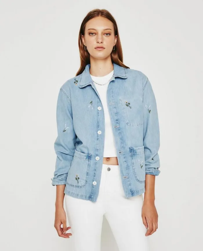 Women Jackets AG Jeans Everlee Jacket Eb Super Bloom Flower Garden