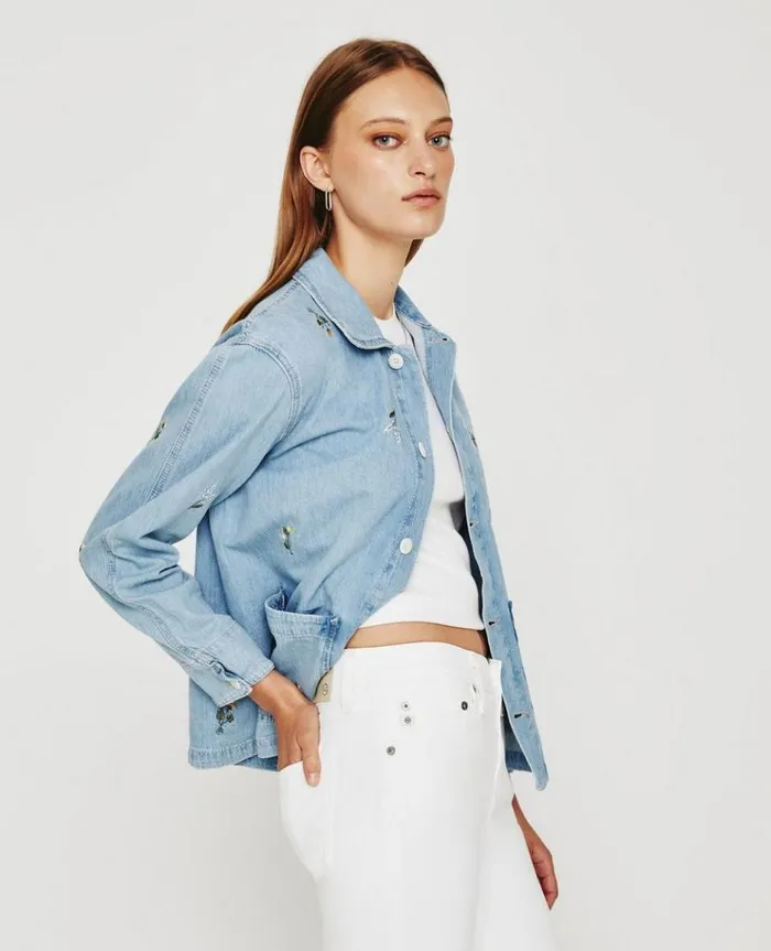 Women Jackets AG Jeans Everlee Jacket Eb Super Bloom Flower Garden Women Jackets AG Jeans Everlee Jacket Eb Super Bloom Flower Garden