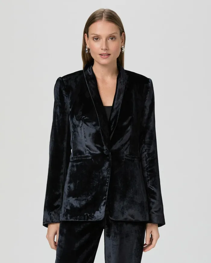 Women Jackets and Coats PAIGE Kriselle Blazer 8211 Midnight Velvet Women Jackets and Coats PAIGE Kriselle Blazer 8211 Midnight Velvet