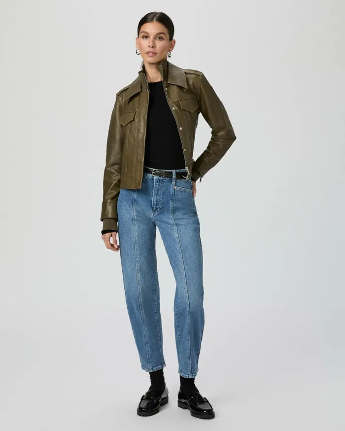 Women Jackets and Coats PAIGE Molina Jacket 8211 Spanish Moss Leather Women Jackets and Coats PAIGE Molina Jacket 8211 Spanish Moss Leather