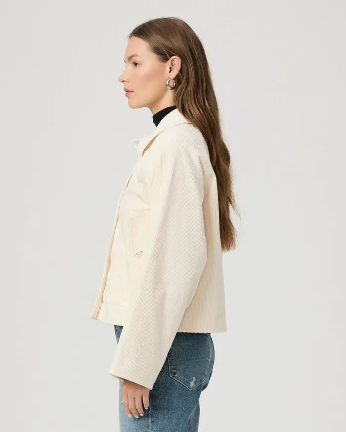 Women Jackets and Coats PAIGE Tylee Jacket 8211 Ivory Corduroy Women Jackets and Coats PAIGE Tylee Jacket 8211 Ivory Corduroy