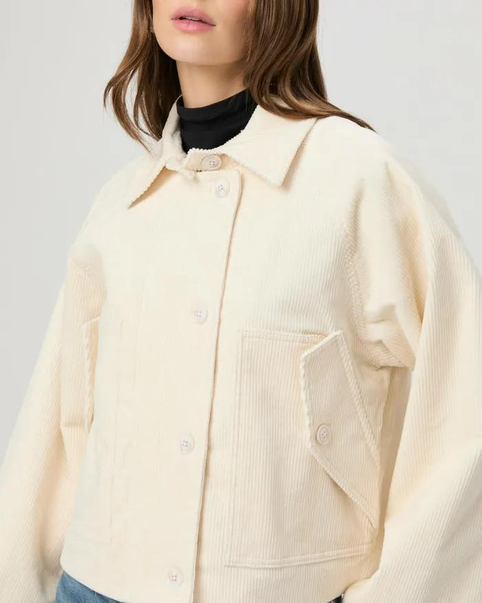 Women Jackets and Coats PAIGE Tylee Jacket 8211 Ivory Corduroy Women Jackets and Coats PAIGE Tylee Jacket 8211 Ivory Corduroy